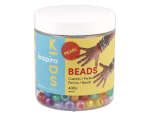 359005 Perles cassis en plastique eco multicolore nacre diam 9mm 400u aprox trou de 4mm Pot Innspiro - Article1