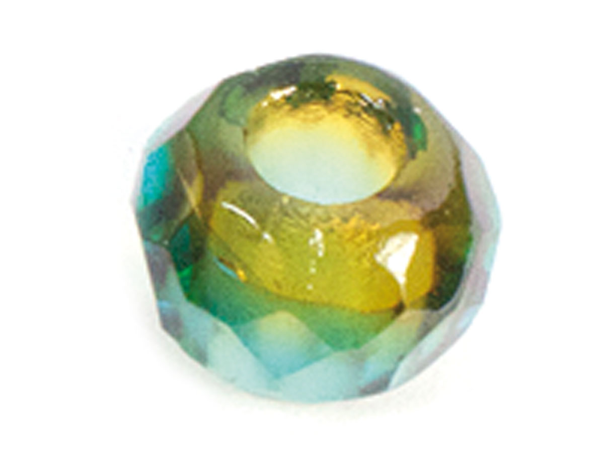 Z36291 36291 Perles cristal tcheco facettes avec trou grand combinaison topaz et bleu Innspiro
