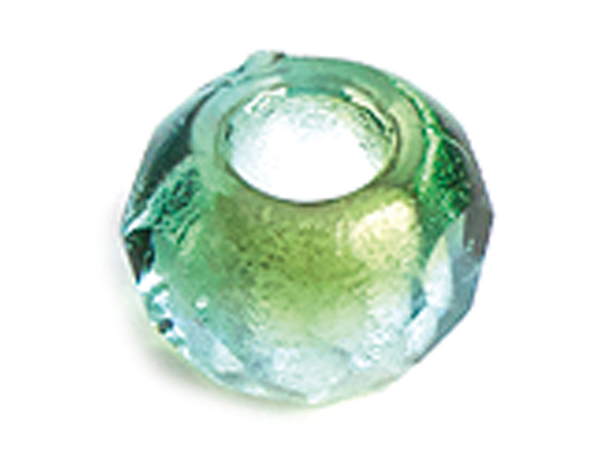 Z36298 36298 Perles cristal tcheco facettes avec trou grand combinaison vert et light aquamarine Innspiro