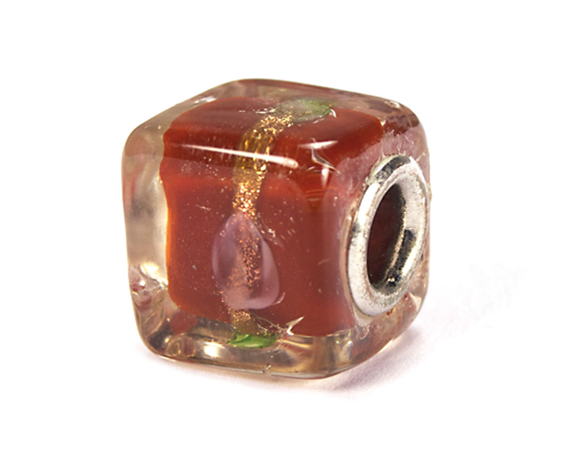 Z3701 3701 Cuenta cristal DO-LINK cubo rojo transparente Innspiro