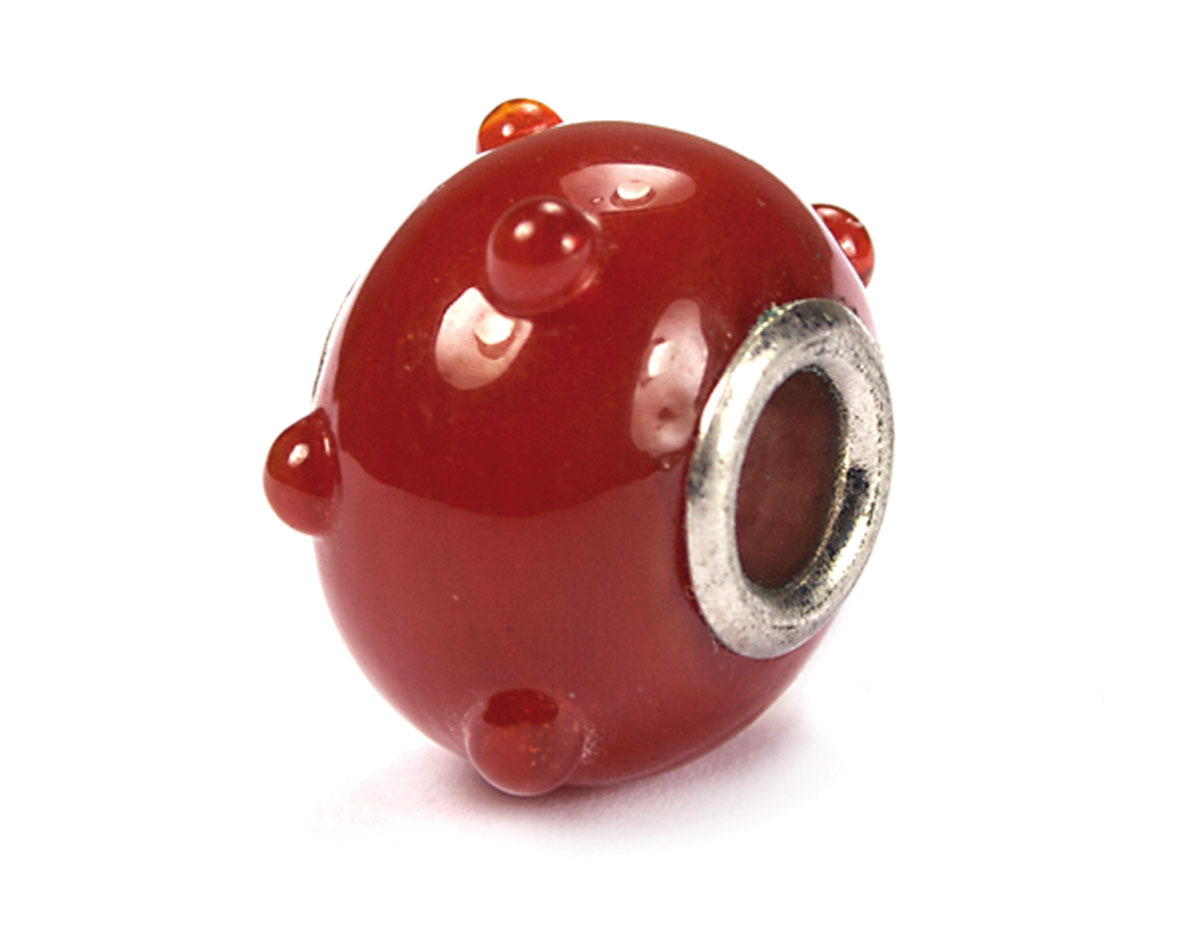 Z3702 3702 Cuenta cristal DO-LINK bola rojo con puntos Innspiro