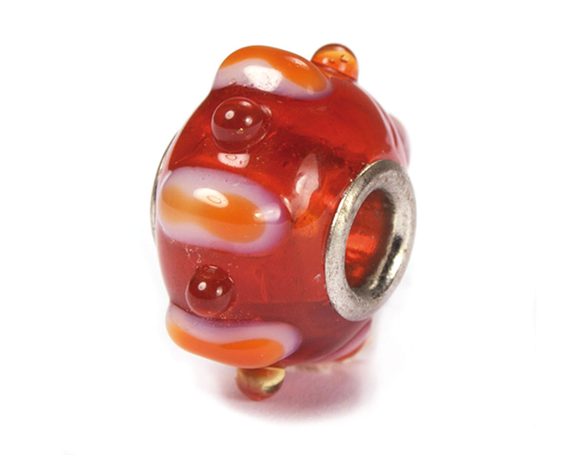 Z3704 3704 Cuenta cristal DO-LINK bola con relieve rojo Innspiro