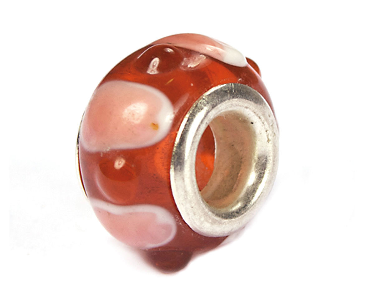 Z3707 3707 Cuenta cristal DO-LINK bola con relieve rojo Innspiro