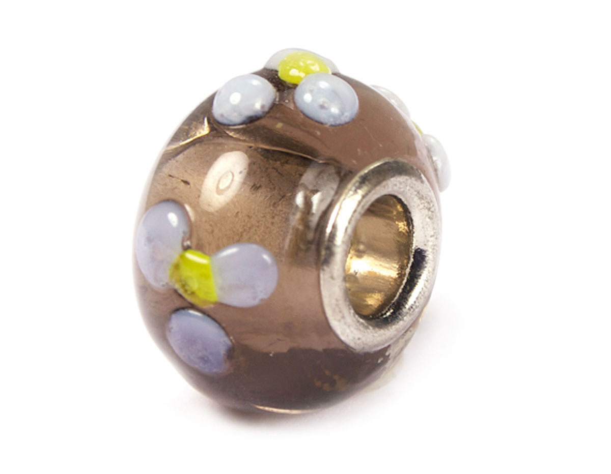 Z3723 3723 Perle cristal DO-LINK boule marron avec fleurs Innspiro
