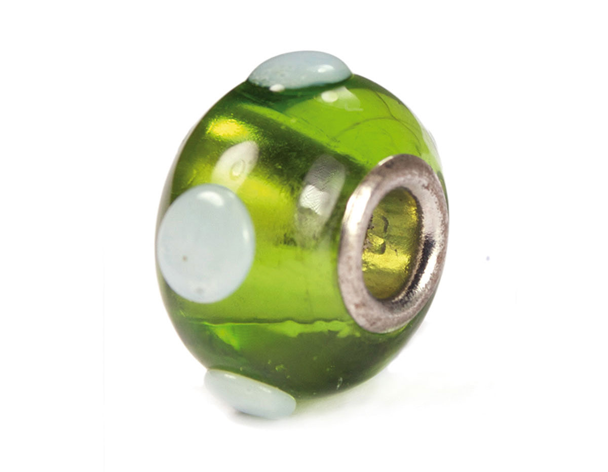 3734 Z3734 Cuenta cristal DO-LINK bola verde con puntos Innspiro