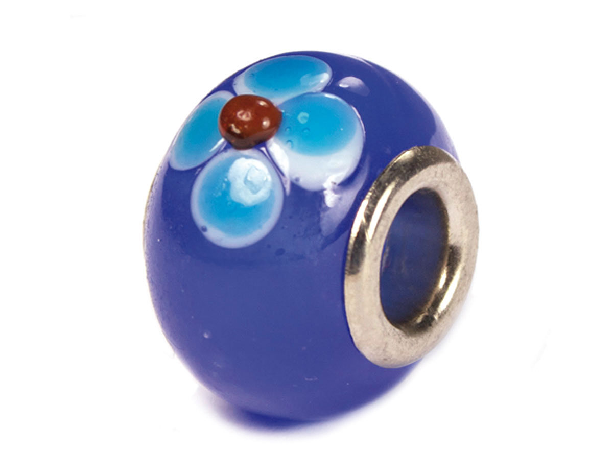 Z3749 3749 Cuenta cristal DO-LINK bola azul marino flor Innspiro