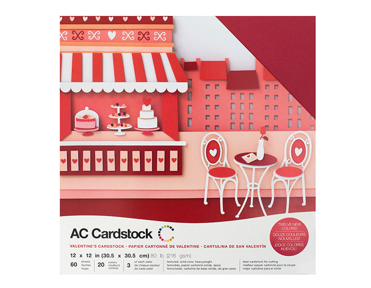 376984 Set 60 cartulinas Valentines Variety Pack American Crafts