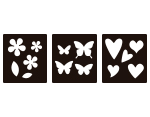 41060 Set 3 Matrices de decoupe epaisses ZUG Fleurs Papillons C urs Misskuty - Article2