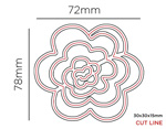 41124 Matrice de decoupe fine ZAG Fleurs et Plantes fleur petite 3D Misskuty - Article2