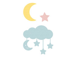 41139 Matrice de decoupe fine ZAG Pour enfants nuage avec etoile et lune 3u Misskuty - Article