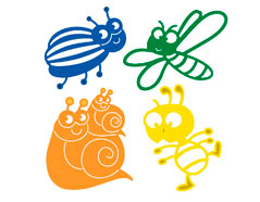 41141 Matrice de decoupe fine ZAG Pour enfants insectes et escargots 4u Misskuty - Article