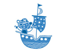 41142 Matrice de decoupe fine ZAG Pour enfants singe pirate avec bateau Misskuty - Article