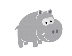 41144 Matrice de decoupe fine ZAG Pour enfants hippopotame 2u Misskuty - Article