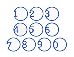 41152 Matrice de decoupe fine ZAG Numero avec cercle 10u Misskuty - Article