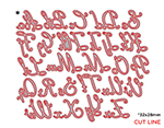 41155 Matrice de decoupe fine ZAG Alphabet rococo minuscules et majuscules 26u Misskuty - Article2