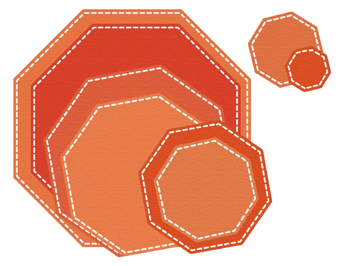 41183 Matrice de decoupe fine ZAG Formes geometriques hexagones 8u Misskuty