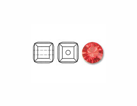 5601-542-8 SW CUBO PADPARADSCHA 8mm Swarovski Autorized Retailer