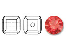 5601-542-8 SW CUBO PADPARADSCHA 8mm Swarovski Autorized Retailer - Ítem