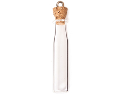 43323-08 Colgante vidrio botella rectangular transparente con cierre corcho Innspiro - Ítem