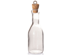 43323-15 Pendentif verre bouteille transparent avec fermoir liege Innspiro - Article