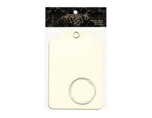 4500848 Set 6 etiquettes moyennes carton ivoire et 1 anneau metallique Graphic45 - Article
