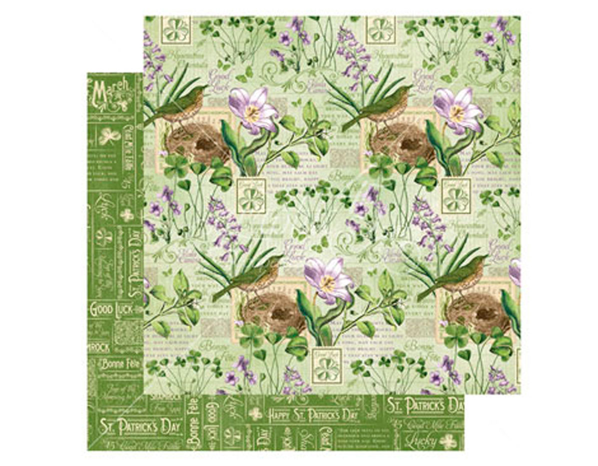 4501034 Papier double face March Flourish TIME TO FLOURISH Graphic45