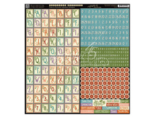 4501062 Autocollants alphabet y formas TIME TO FLOURISH en feuille Graphic45 - Article