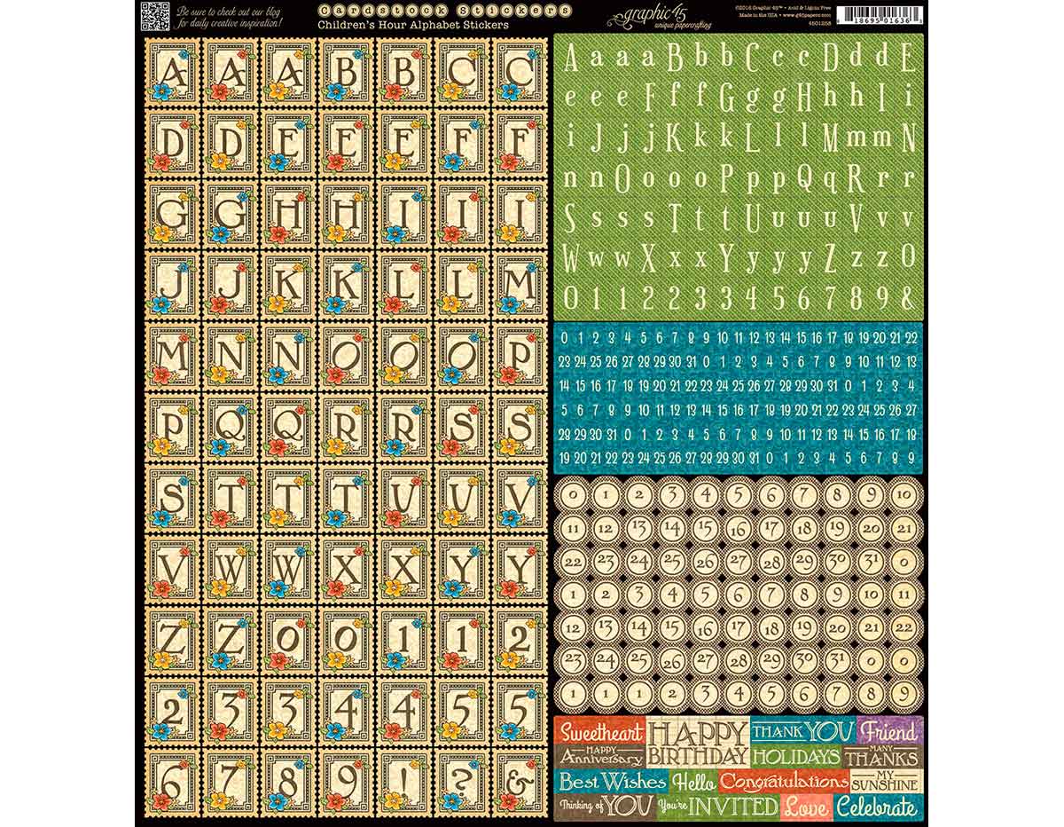 4501258 Pegatinas alfabeto CHILDREN S HOUR Graphic45