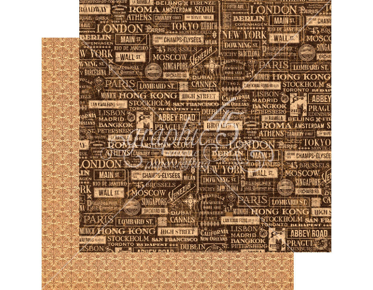4501308 Papel doble cara CITYSCAPES Crossroads Graphic45