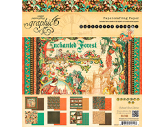 4501348 Set 24 papiers assortis ENCHANTED FOREST Graphic45 - Article