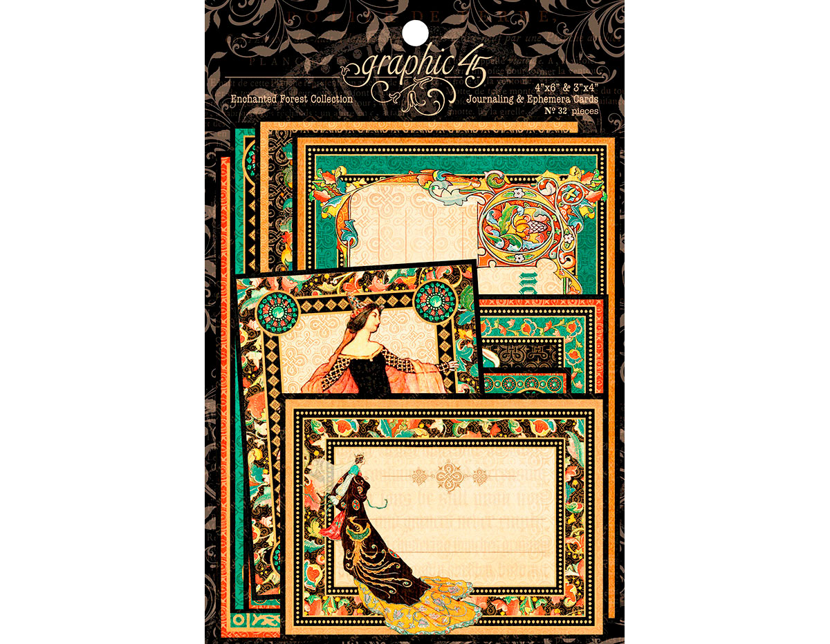 4501353 Tarjetas de papel en disenos surtidos ENCHANTED FOREST Graphic45