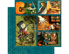 4501382 Papier double face HALLOWEEN IN WONDERLAND Through the Looking Glass Graphic45 - Article