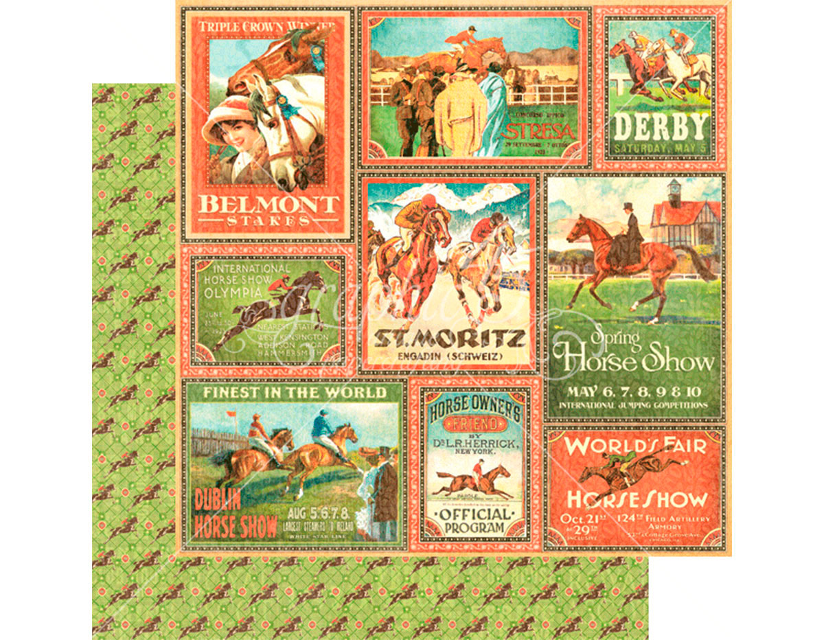 4501448 Papel doble cara OFF TO THE RACES Belmont Stakes Graphic45