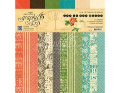 4501461 Set 24 papiers assortis OFF TO THE RACES Graphic45 - Article