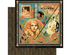 4501524 Papier double face VINAGE HOLLYWOOD Vintage Hollywood Graphic45 - Article