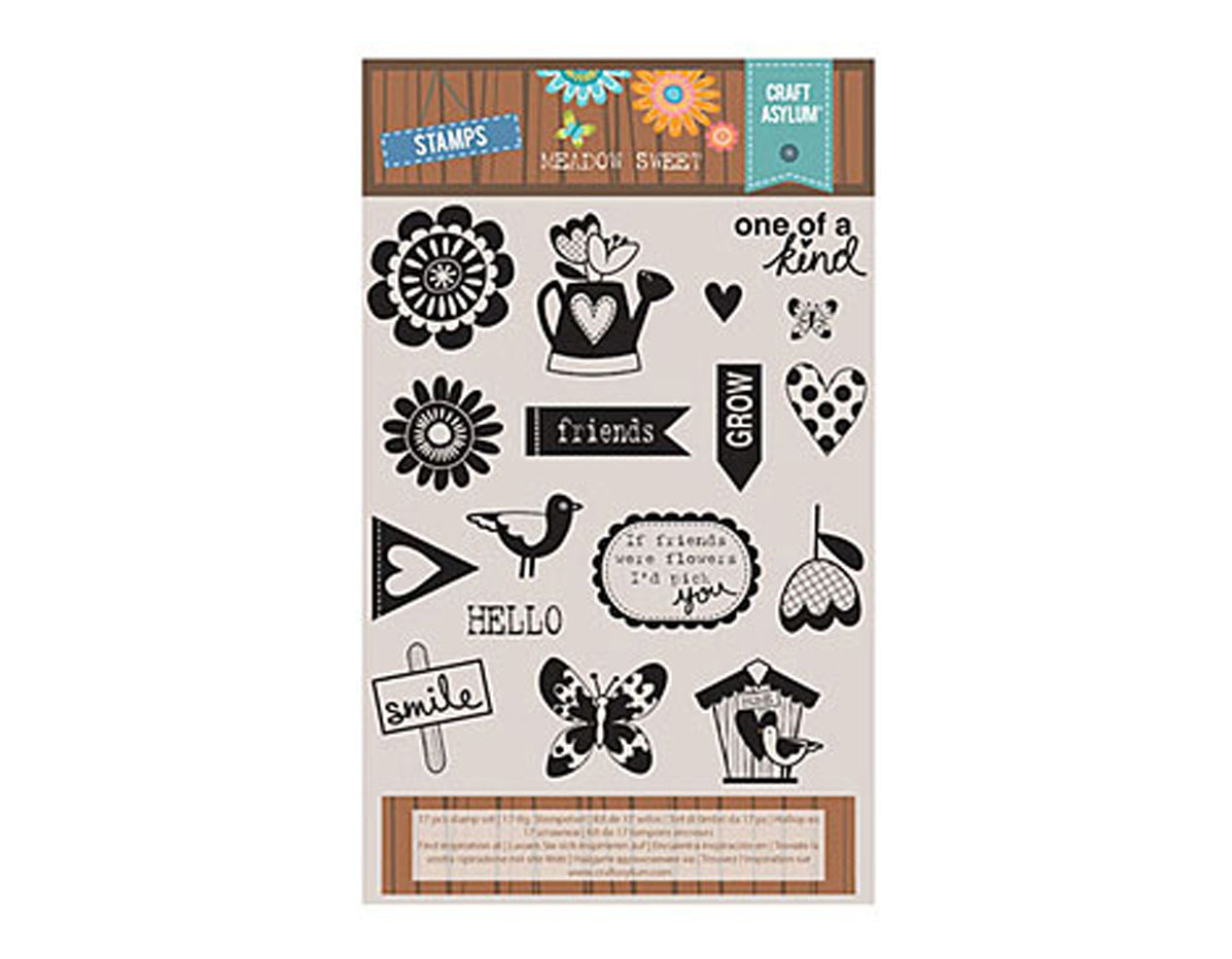 480104 Set 17 sellos acrilicos transparentes MEADOW SWEET Creative Rox