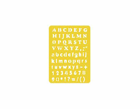 49507 Pochoir metallique lettres majuscules verticales 11x8 Innspiro