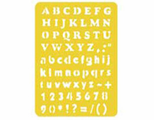 49507 Pochoir metallique lettres majuscules verticales 11x8 Innspiro - Article