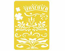 49509 Pochoir metallique dessin floral 11x8 Innspiro - Article