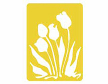 49557 Pochoir metallique 4 tulipes 8x5 Innspiro - Article