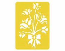 49601 Pochoir metallique bouquet fleurs 6 5x4 Innspiro - Article