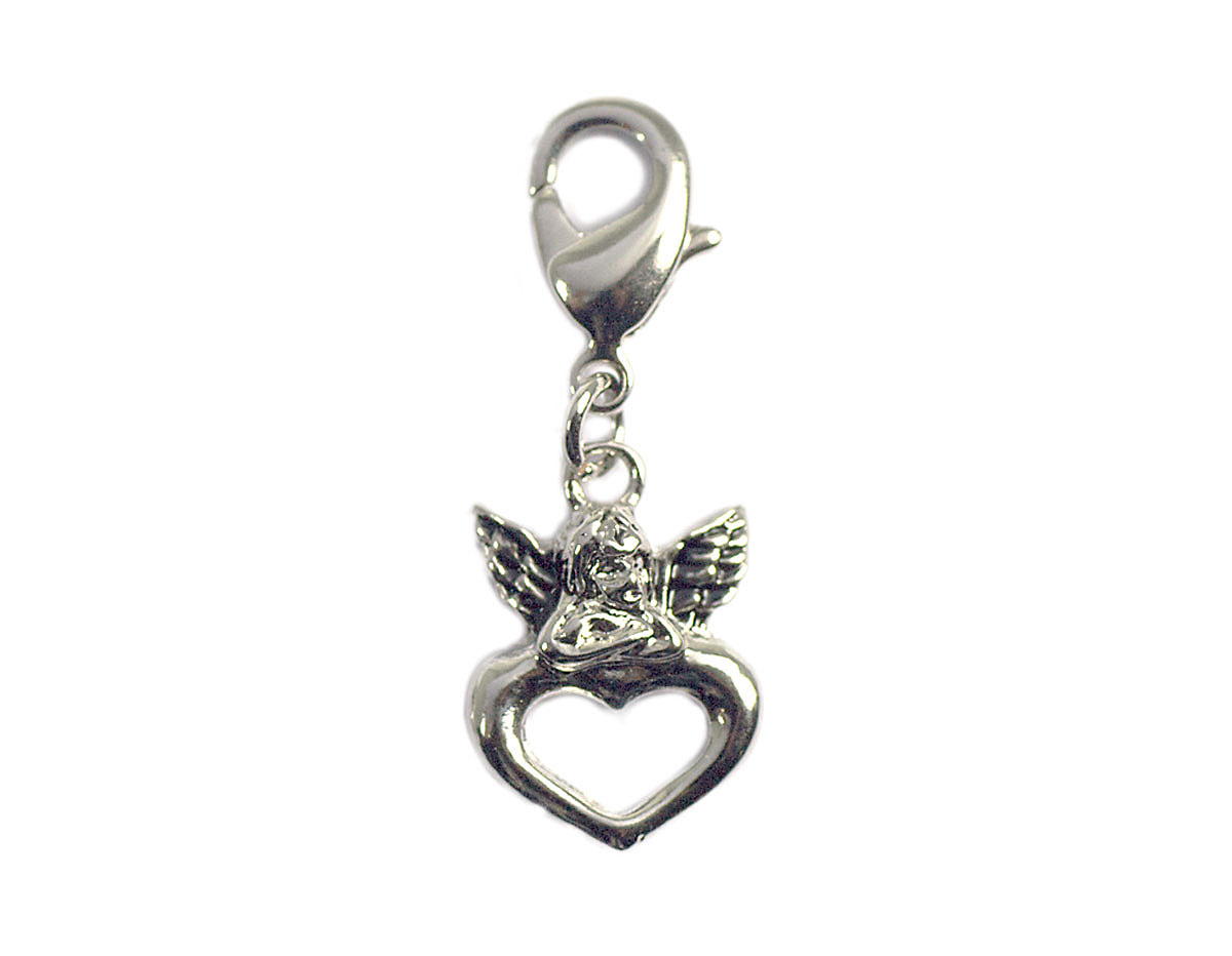 Z50119 50119 Pendentif metallique NICE CHARMS anges avec coeur avec mousqueton Innspiro