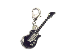 Z50153 50153 Pendentif metallique NICE CHARMS guitare noir avec mousqueton Innspiro - Article
