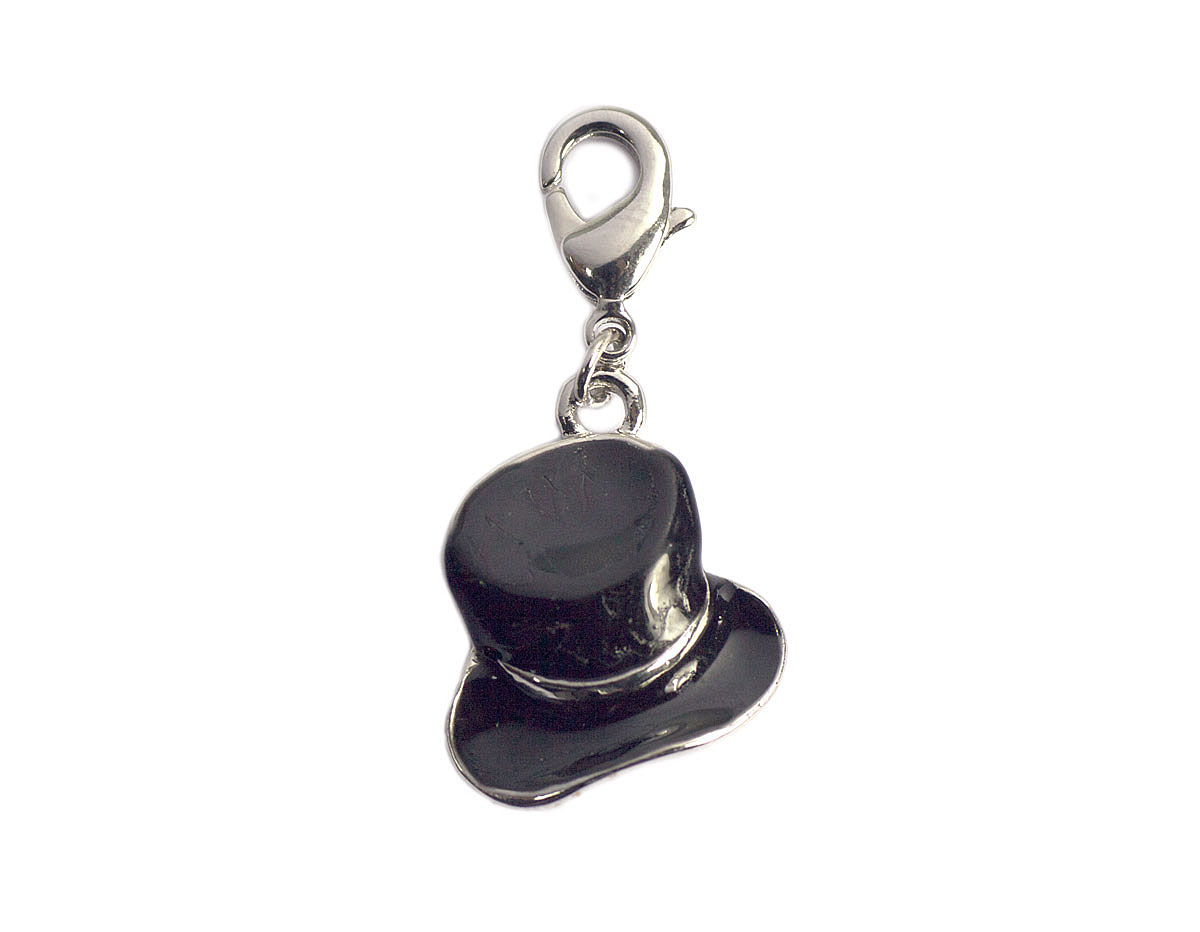50172 Z50172 Colgante metalico NICE CHARMS sombrero negro con mosqueton Innspiro