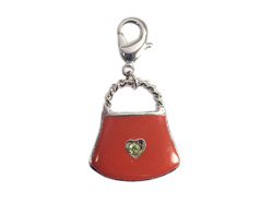 Z50177 50177 Pendentif metallique NICE CHARMS sac avec simil rouge avec mousqueton Innspiro - Article