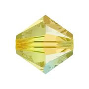 A5328-213-4 02 5328-213-4 02 Perles cristal Tupi 5328 jonquil aurore boreale 2X Swarovski Autorized Retailer - Article