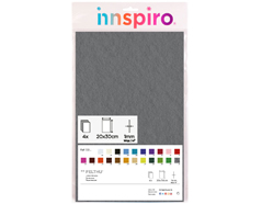 55151 Fieltro acrilico gris 20x30cm 1mm 4u Innspiro - Ítem