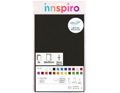 55402 Fieltro acrilico negro adhesivo 20x30cm 2mm 2u Felthu - Ítem