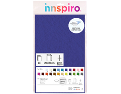 55411 Fieltro acrilico azul fuerte adhesivo 20x30cm 2mm 2u Felthu - Ítem
