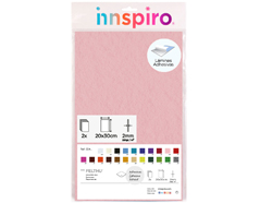 55416 Fieltro acrilico rosa claro adhesivo 20x30cm 2mm 2u Felthu - Ítem